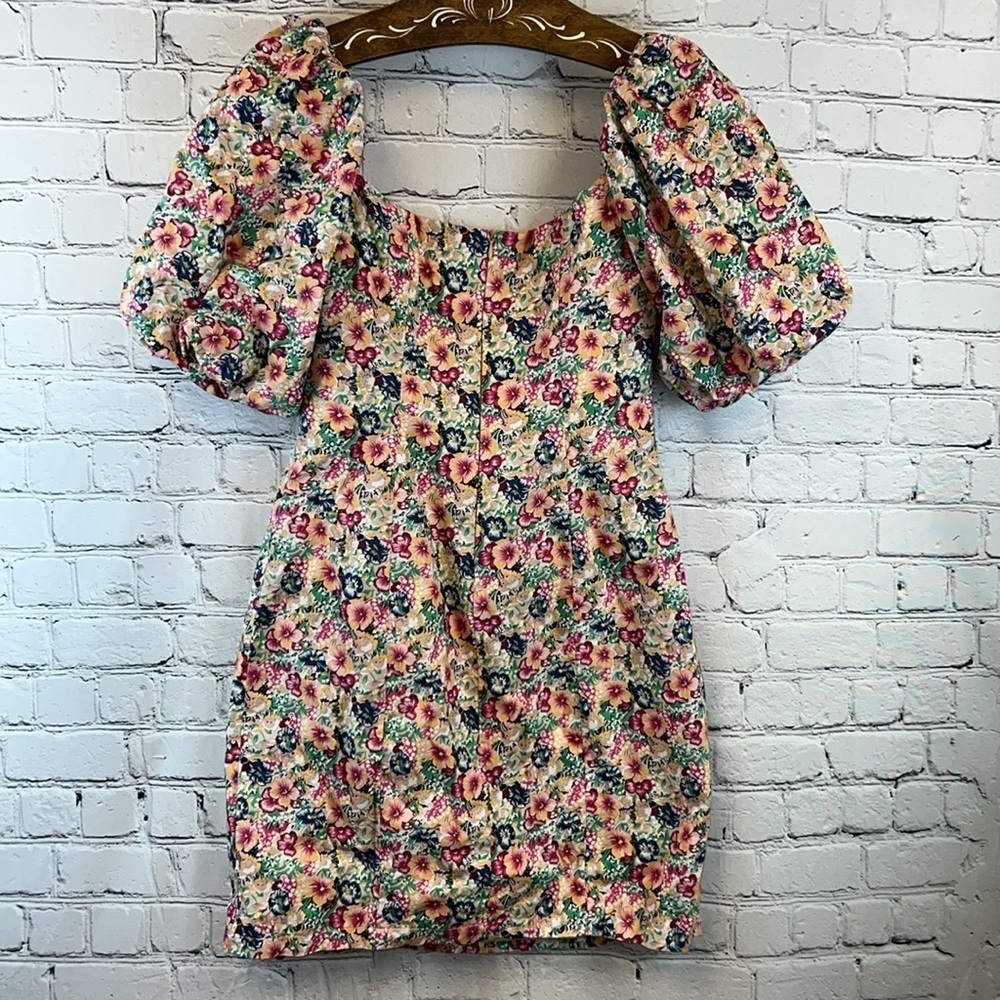 COTTAGECORE Floral Bubble Mini Dress, Size 4 - Picture 4 of 10